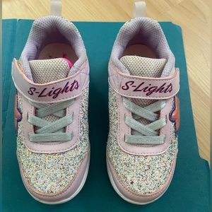 Skechers S Lights toddler size 10 girls shoe